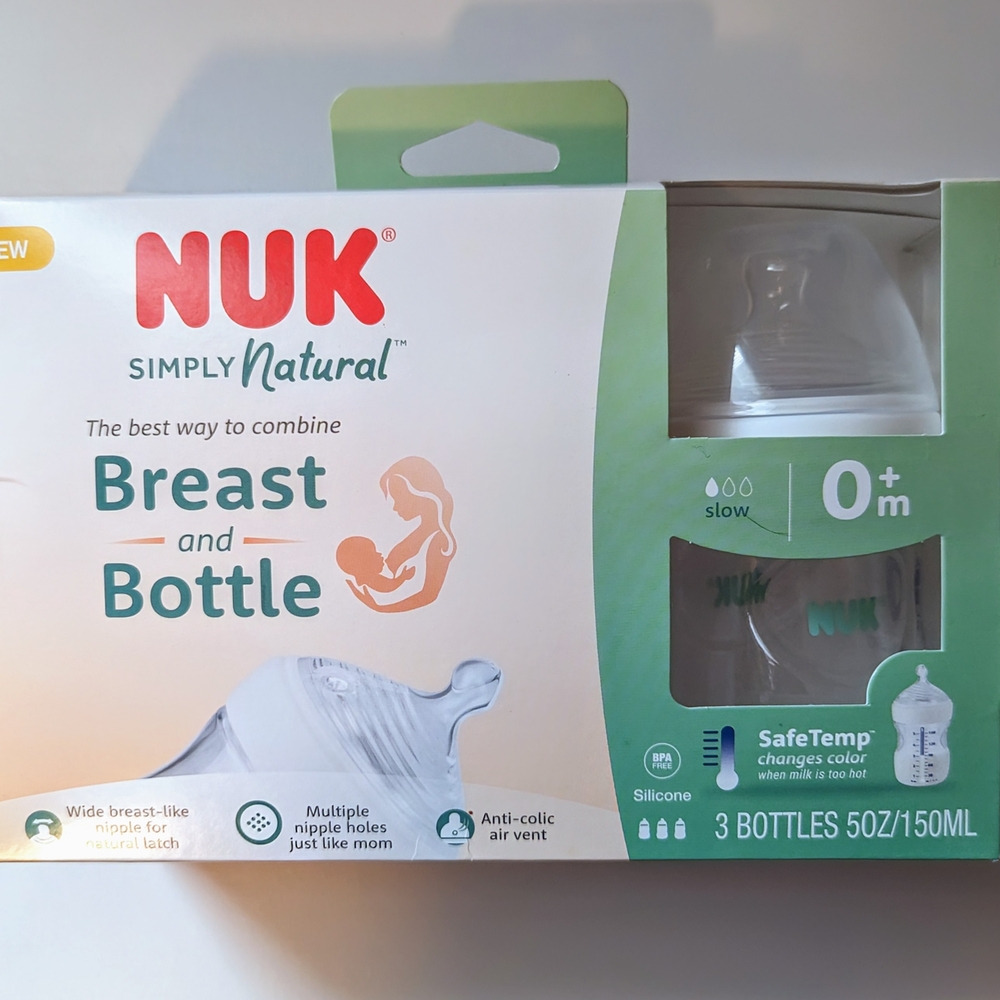 NUK Simply Natural Baby Bottle Set - Clear